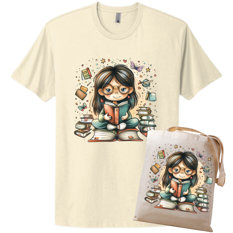 She Loves to Read Tee Shirts & Tops Rose's Colored Designs