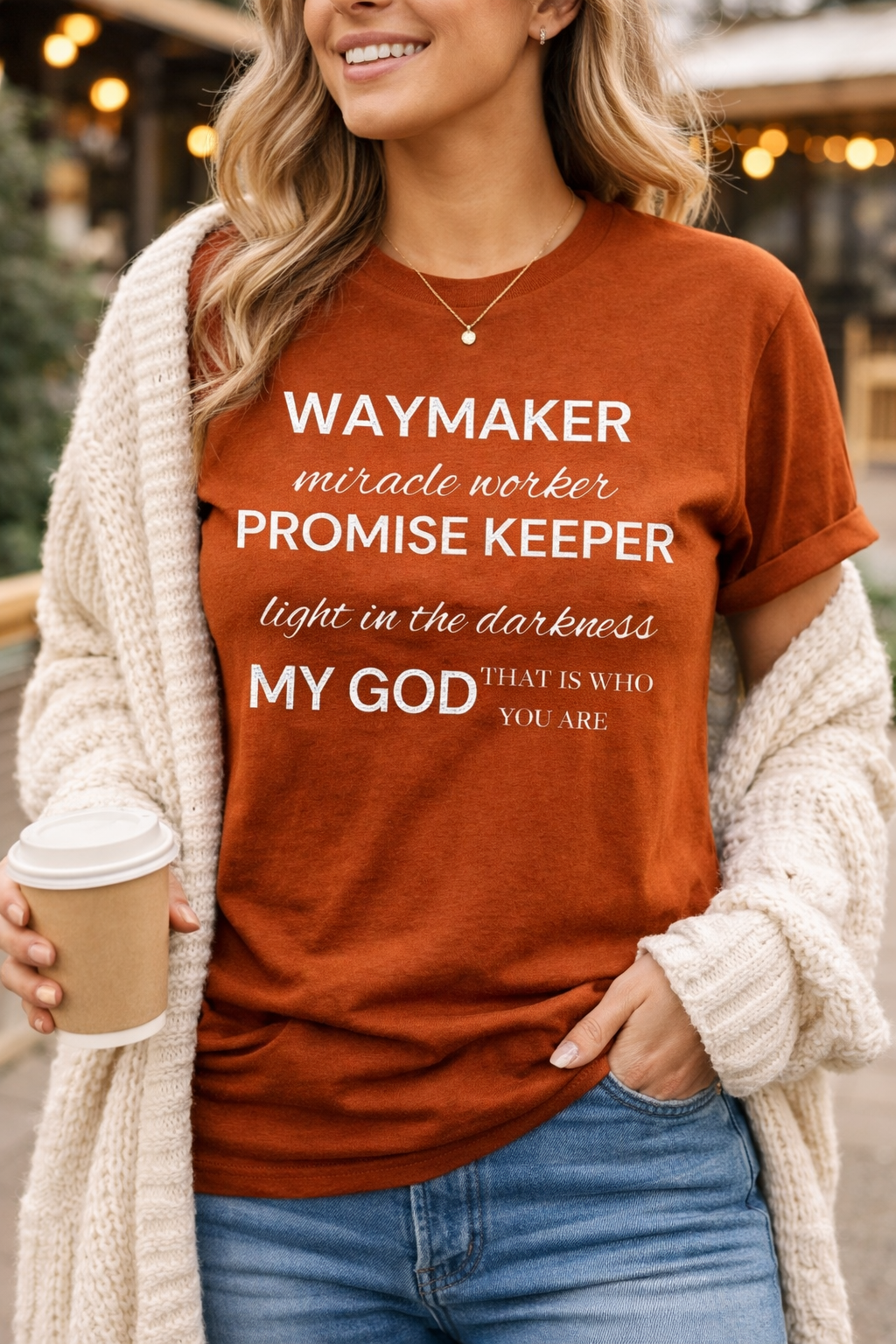 Waymaker Promise Keeper Tee | Christian Worship Lyric Graphic T-Shirt Tshirt Rose's Colored Designs