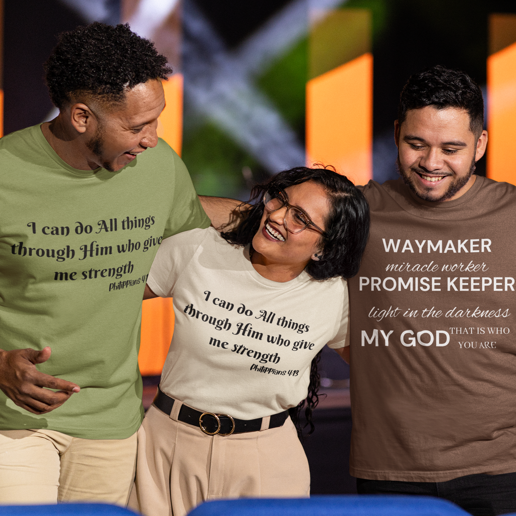 I can do All things through Him who give me strength Tshirt Rose's Colored Designs