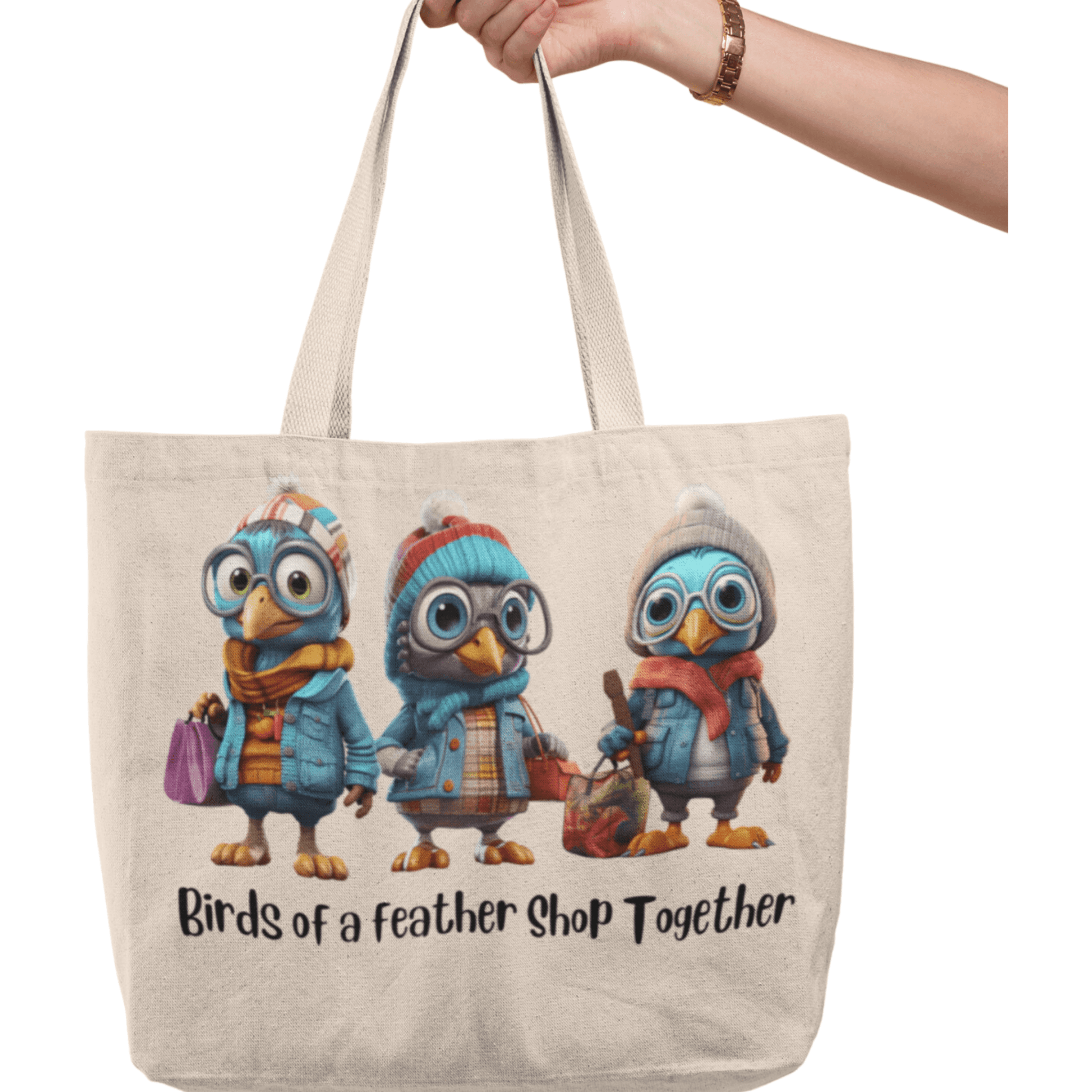 Birds of a Feather Shop Together Tote Tote Rose’s Colored Designs