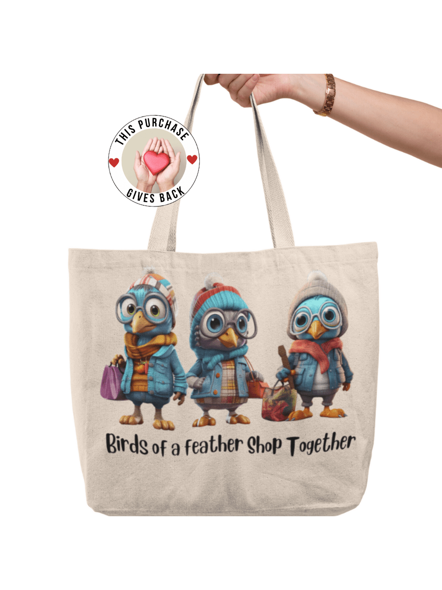 Birds of a Feather Shop Together Tote Tote Rose’s Colored Designs