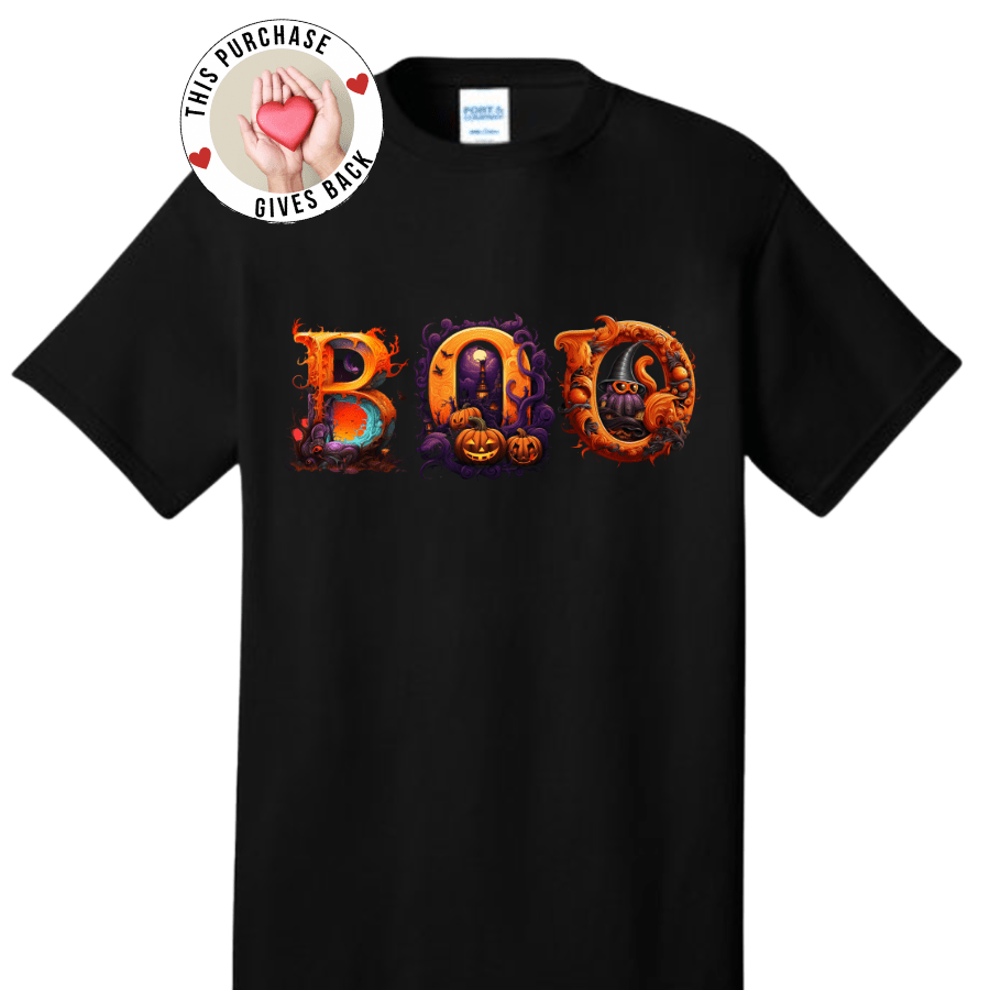 Boo Halloween T-shirt - Rose's Colored Designs
