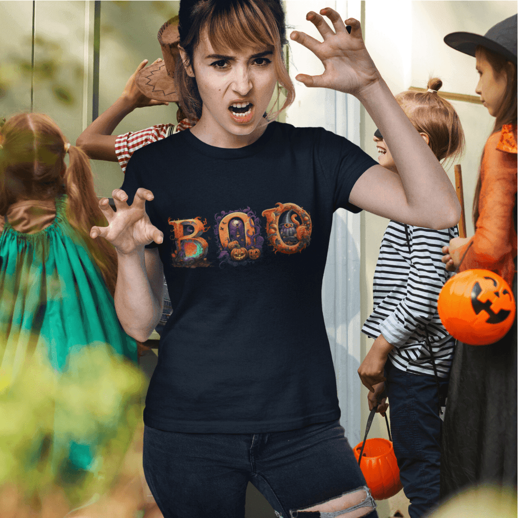 Boo Halloween T-shirt Tshirt Rose's Colored Designs