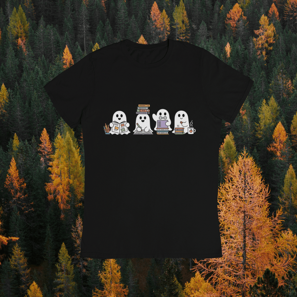 Boo-k Lover Tee Tshirt Rose's Colored Designs