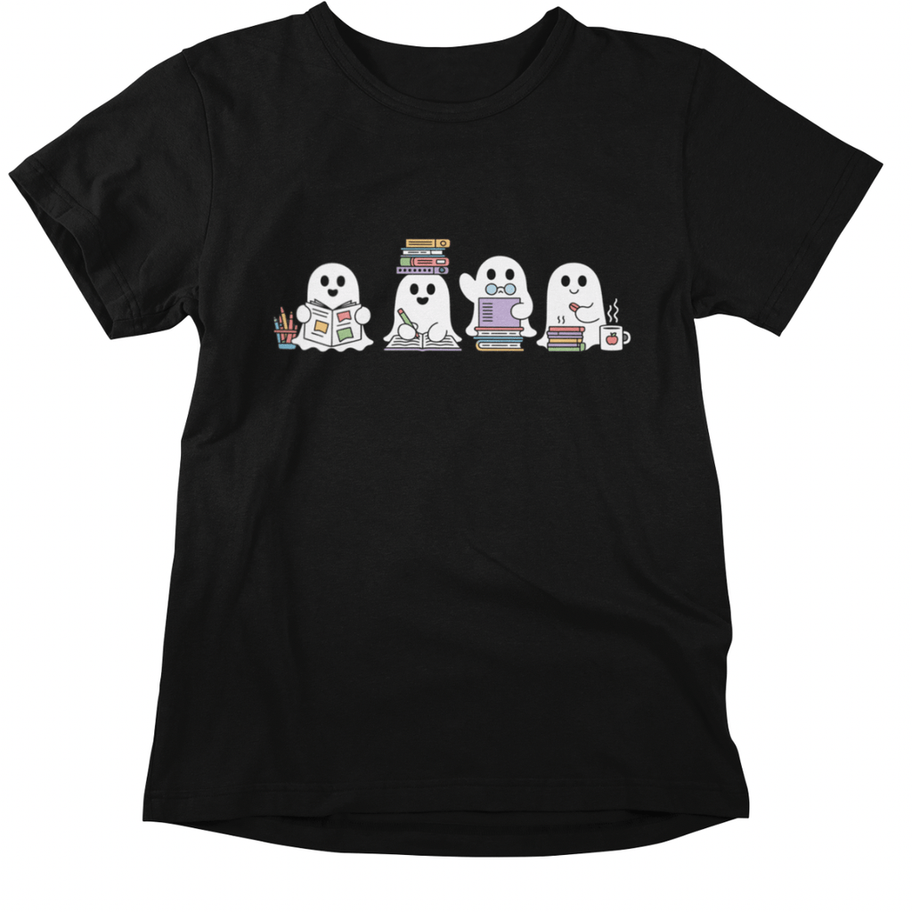 Boo-k Lover Tee Tshirt Rose's Colored Designs Small