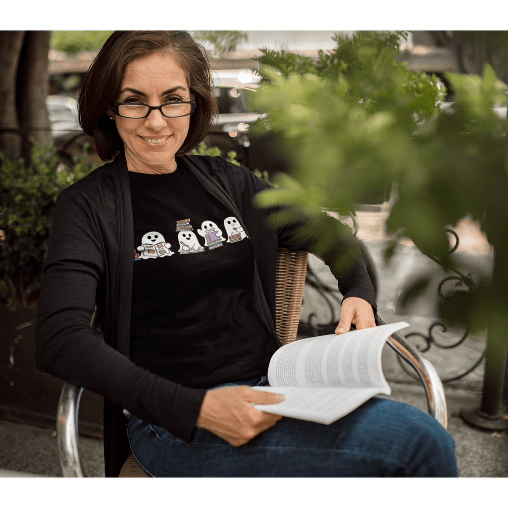 Boo-k Lover Tee Tshirt Rose's Colored Designs