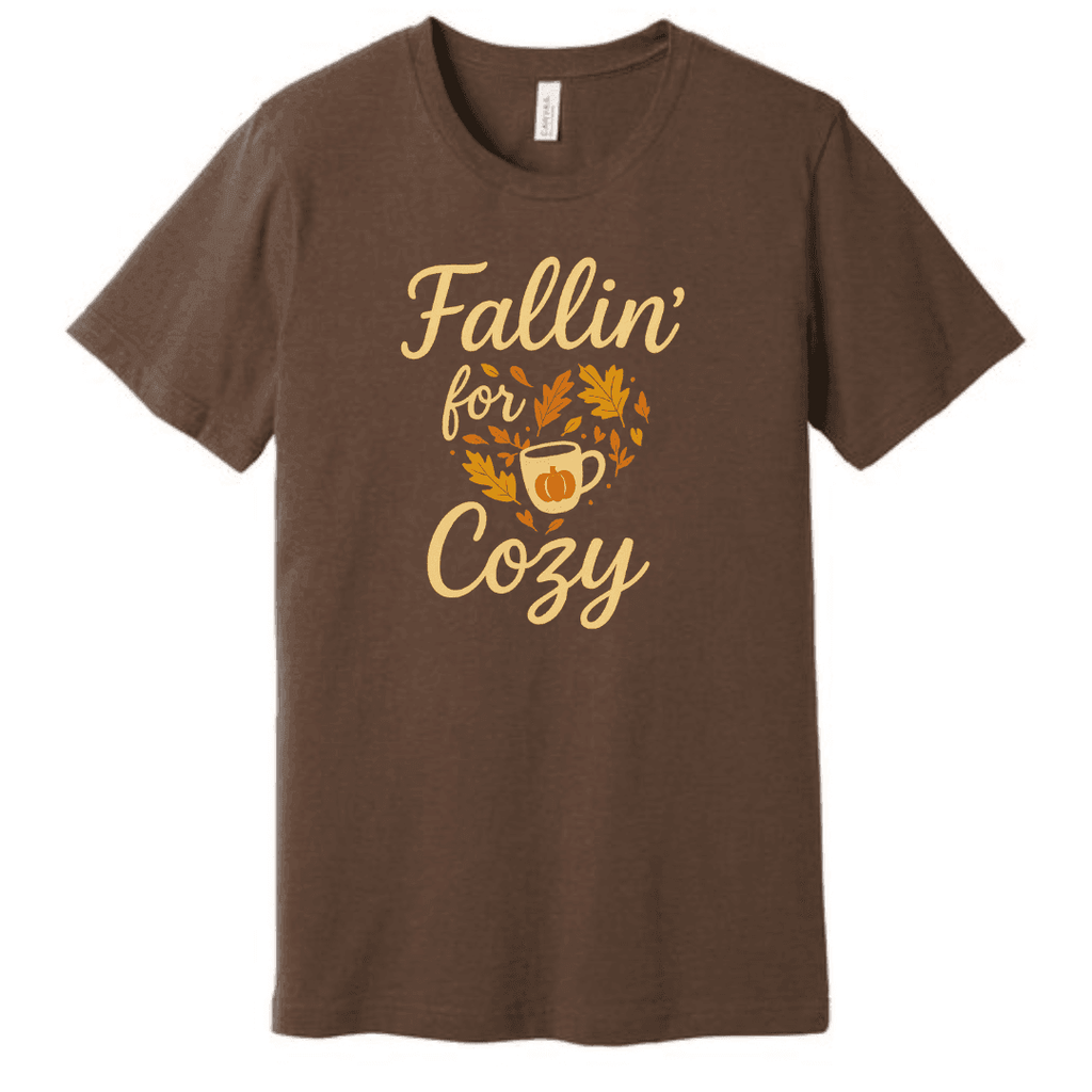 Fall for Cozy Tee Shirts & Tops Rose's Colored Designs Brown Small