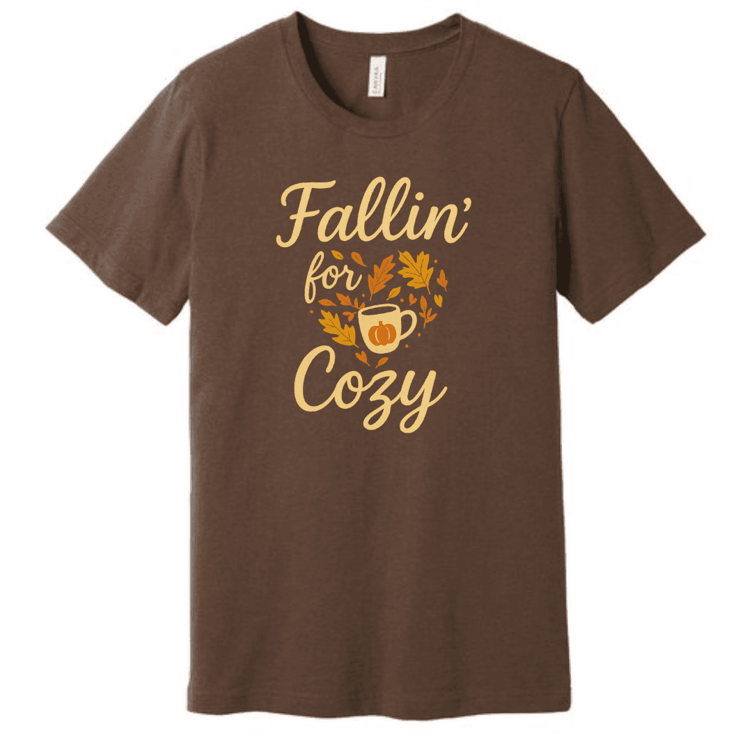 Fall for Cozy Tee Shirts & Tops Rose's Colored Designs Brown Small