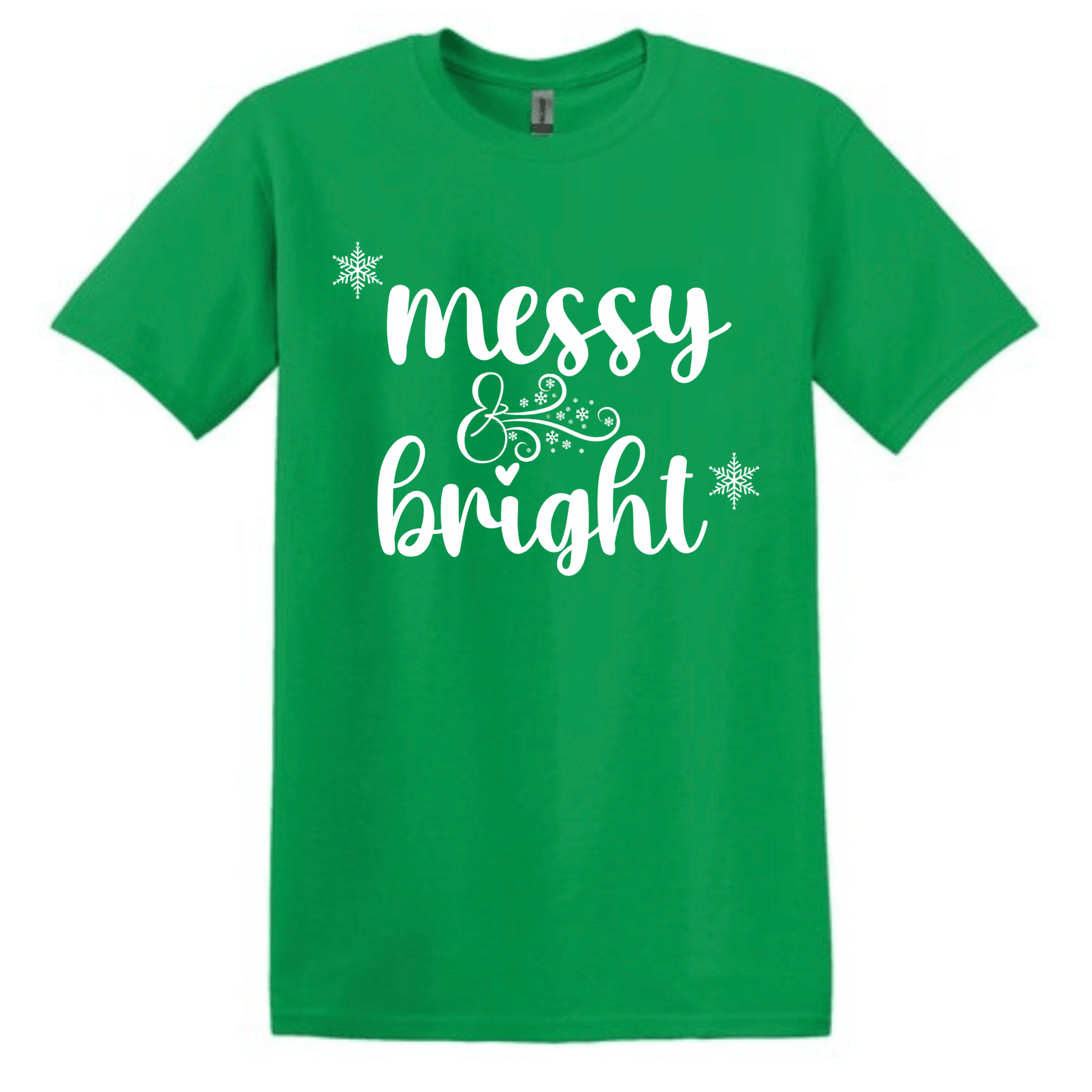 Messy & Bright Tshirt - Holiday Graphic Tee, Mama Tee - Rose's Colored Designs
