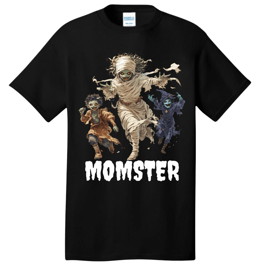MOMSTER Tee - Halloween Chaos, Mama Style Tshirt Roses Colored Designs Small