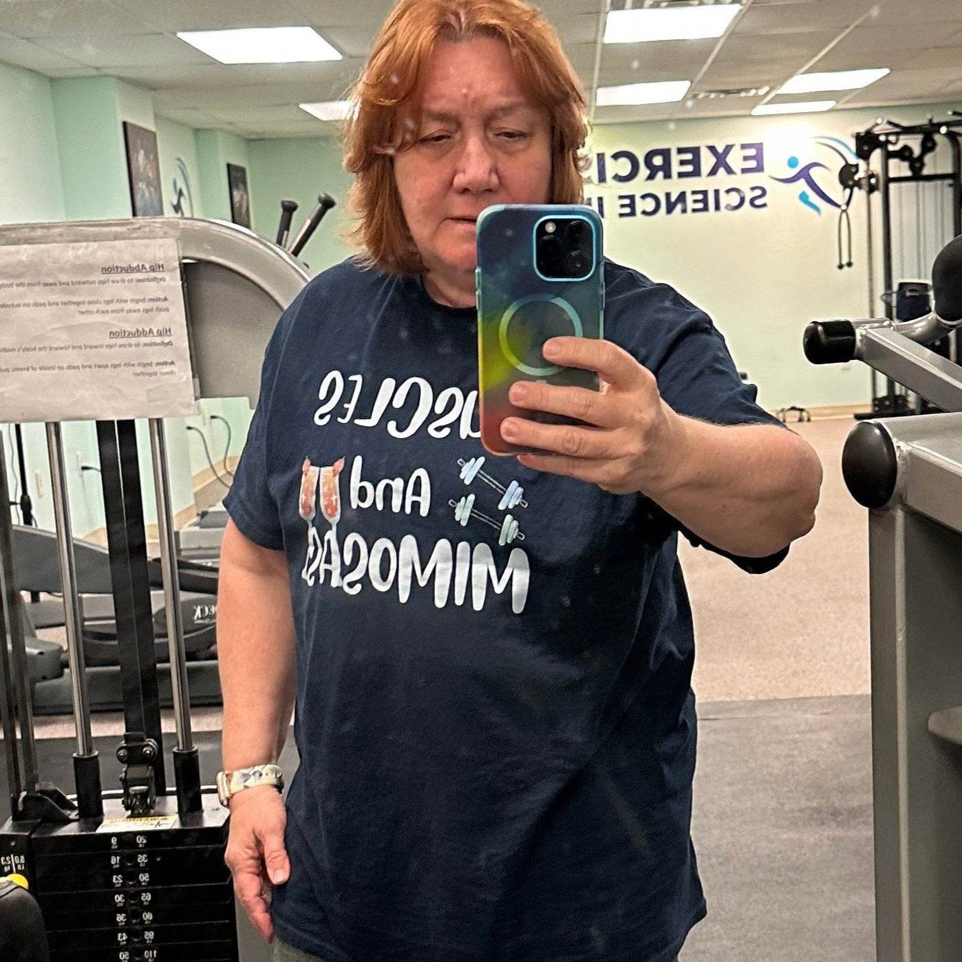 Muscles and Mimosas Tee - Rose's Colored Designs