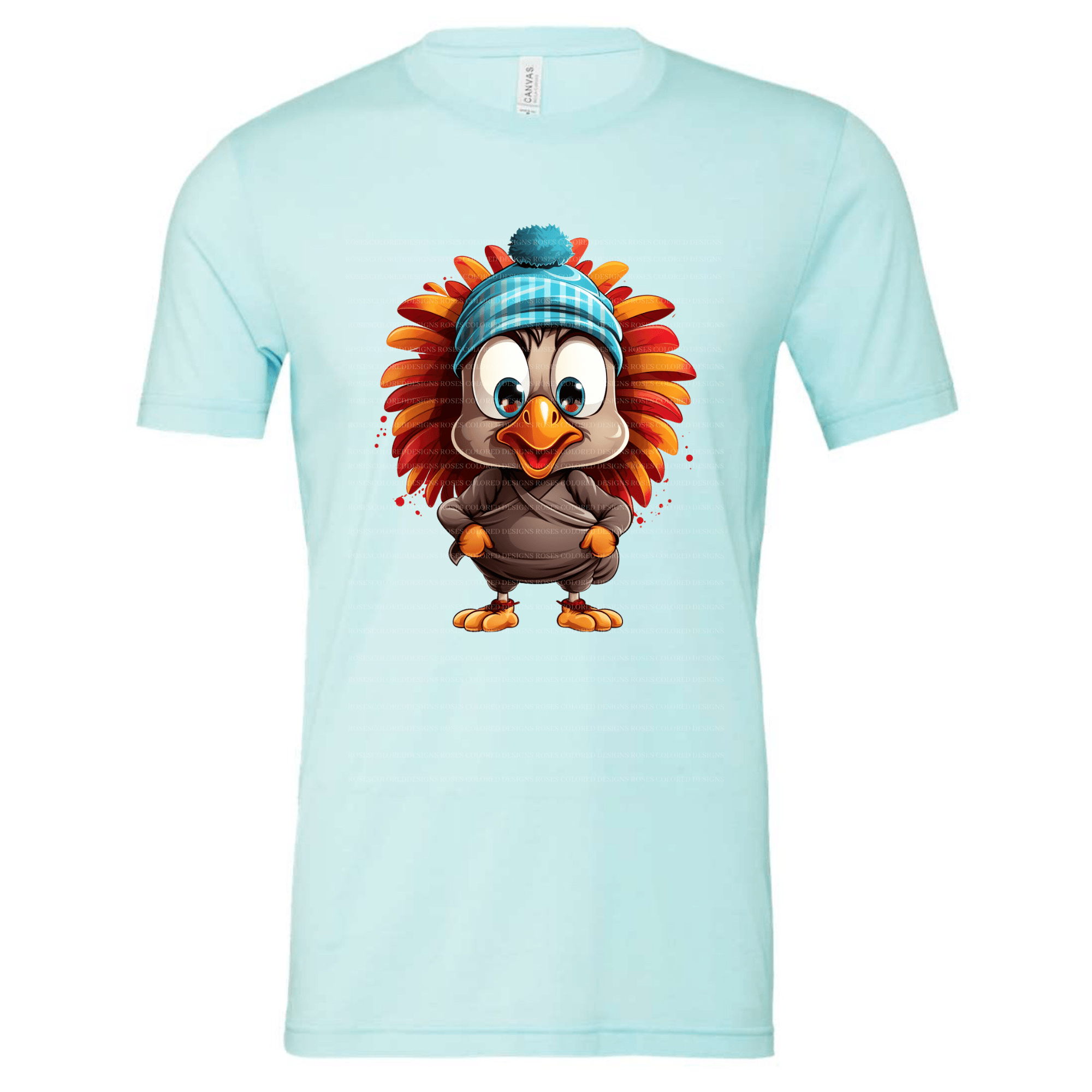 Sam -Ready for Fun [or whatever the day brings] Tshirt Rose's Colored Designs Iced Teal Small