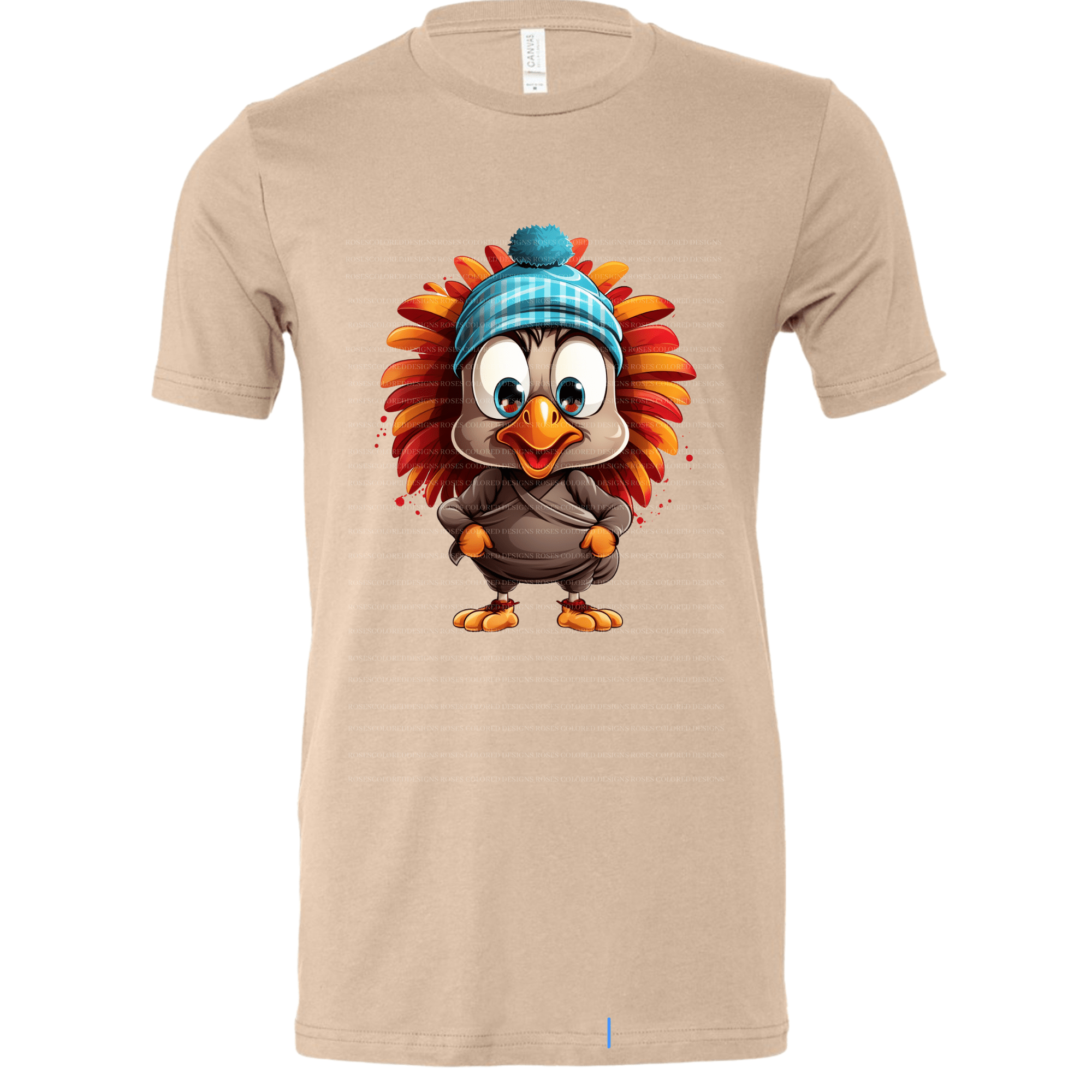 Sam -Ready for Fun [or whatever the day brings] Tshirt Rose's Colored Designs Tan Small