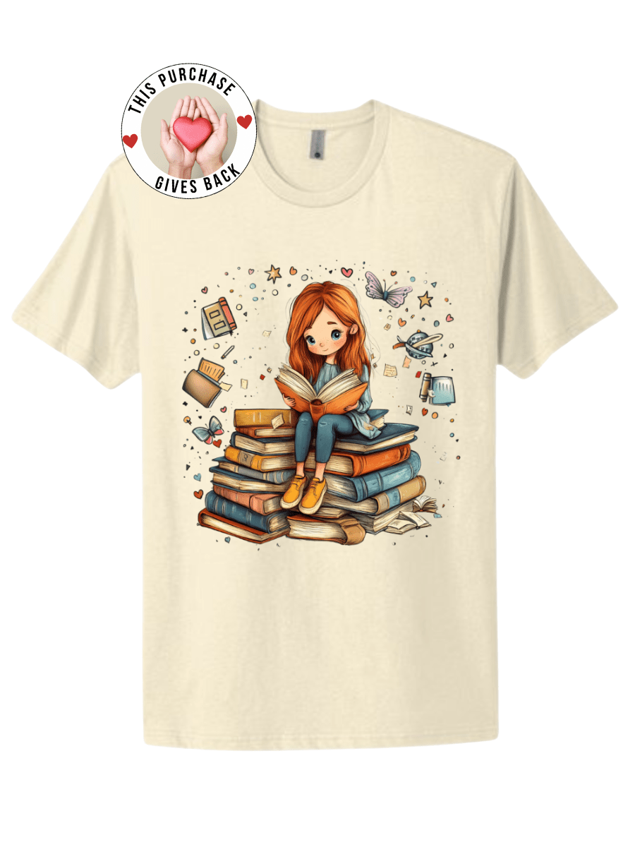 She Loves to Read Tee Shirts & Tops Rose's Colored Designs