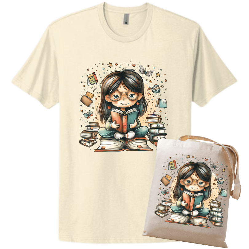 She Loves to Read Tee Shirts & Tops Rose's Colored Designs