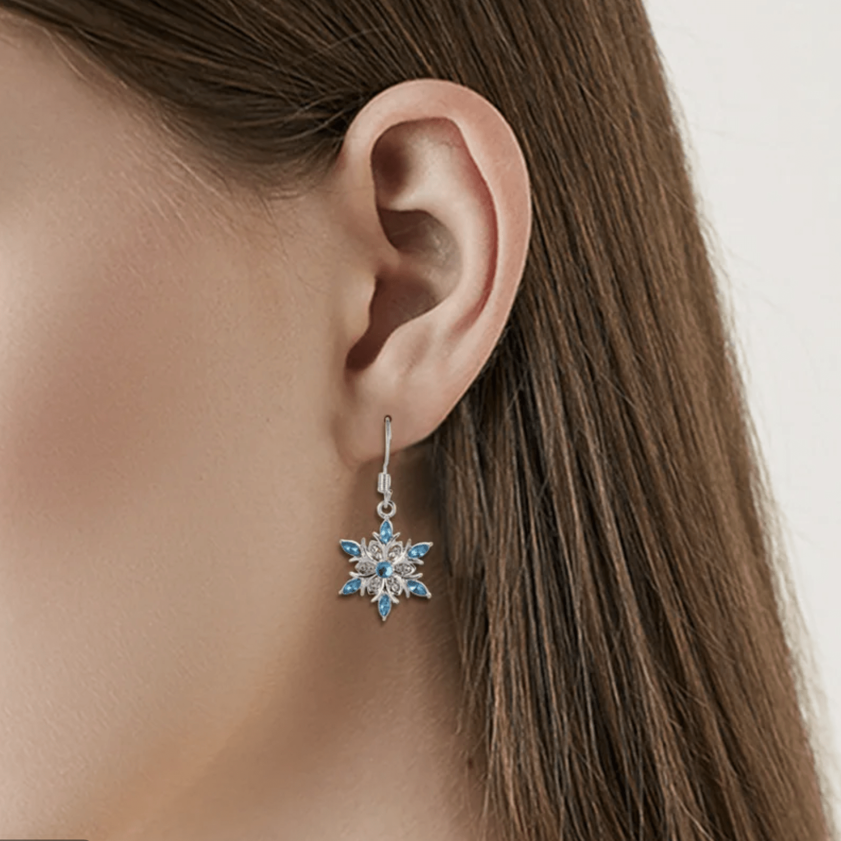 Snowflake Earrings Earrings Rose's Colored Designs