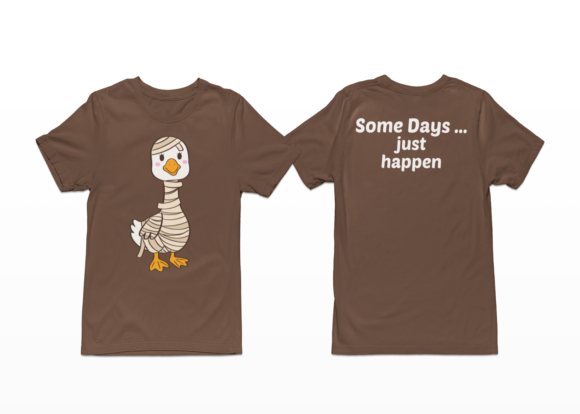 Some Days … just happen Tee Shirts & Tops Rose's Colored Designs Brown Small