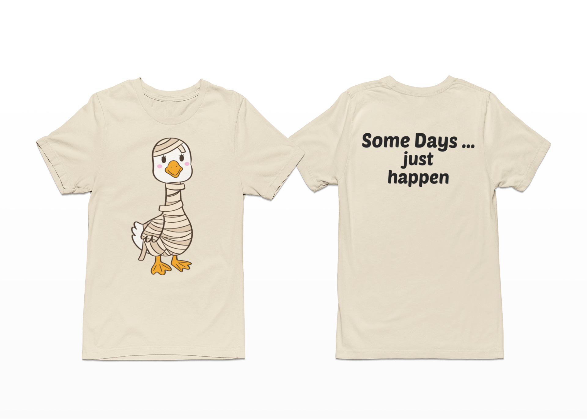 Some Days … just happen Tee Shirts & Tops Rose's Colored Designs Tan Small