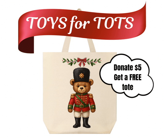 Toys for Tots Fundraiser – Free Tote with $5 Donation - Rose's Colored Designs