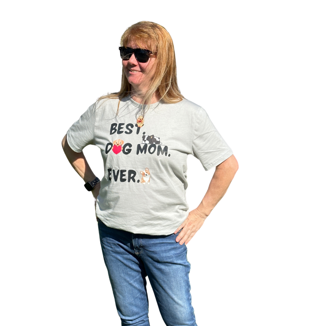 Best Dog DAD or MOM Ever Shirt Tshirt Rose's Colored Designs   