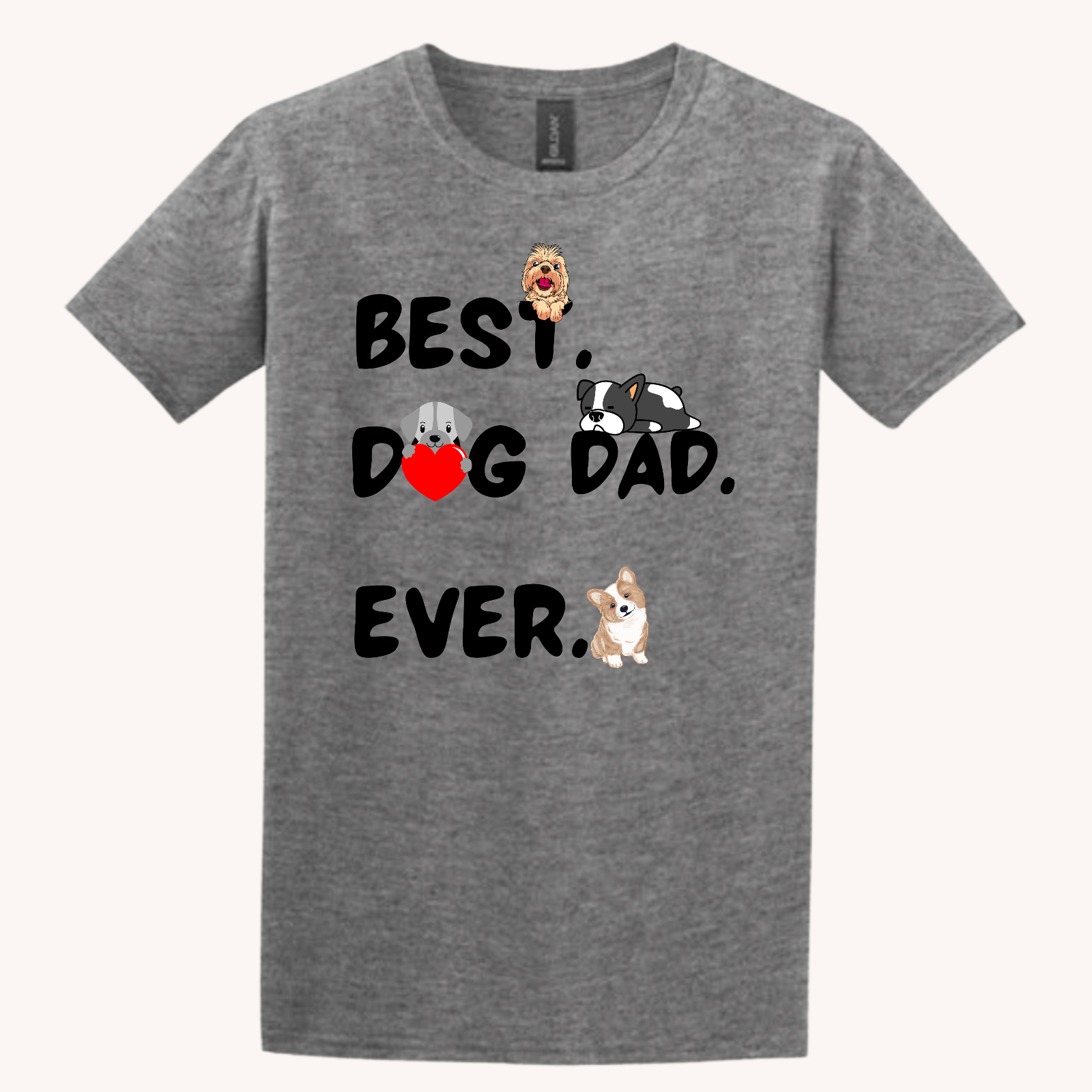 Best Dog DAD or MOM Ever Shirt Tshirt Rose's Colored Designs   