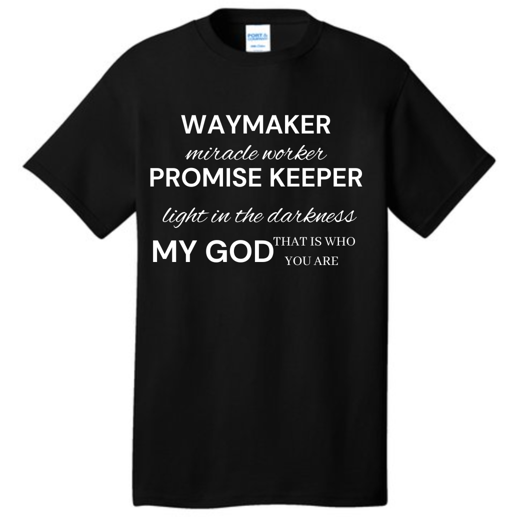 Waymaker Tee Tshirt Rose's Colored Designs Small Black 