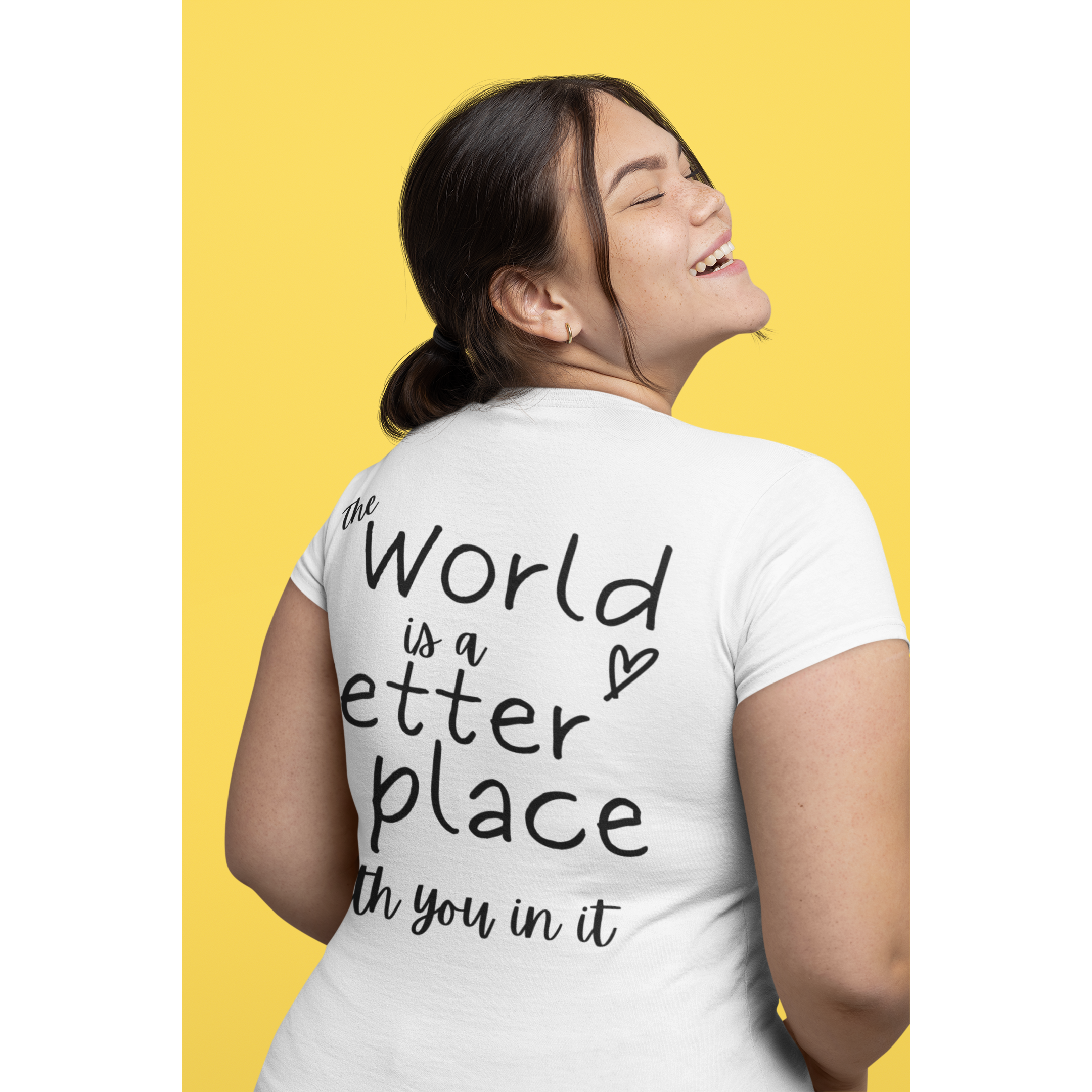 The World is A Better Place With You In It Tshirt Shirts & Tops Rose's Colored Designs Small Sand 